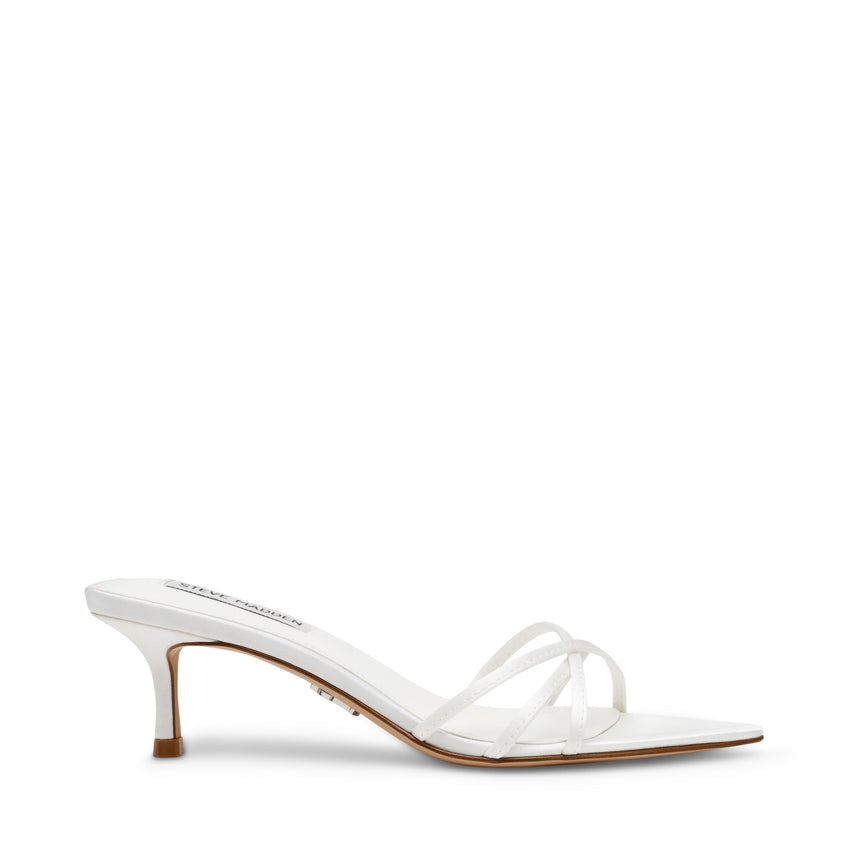 Candela Women's White Satin Heels
