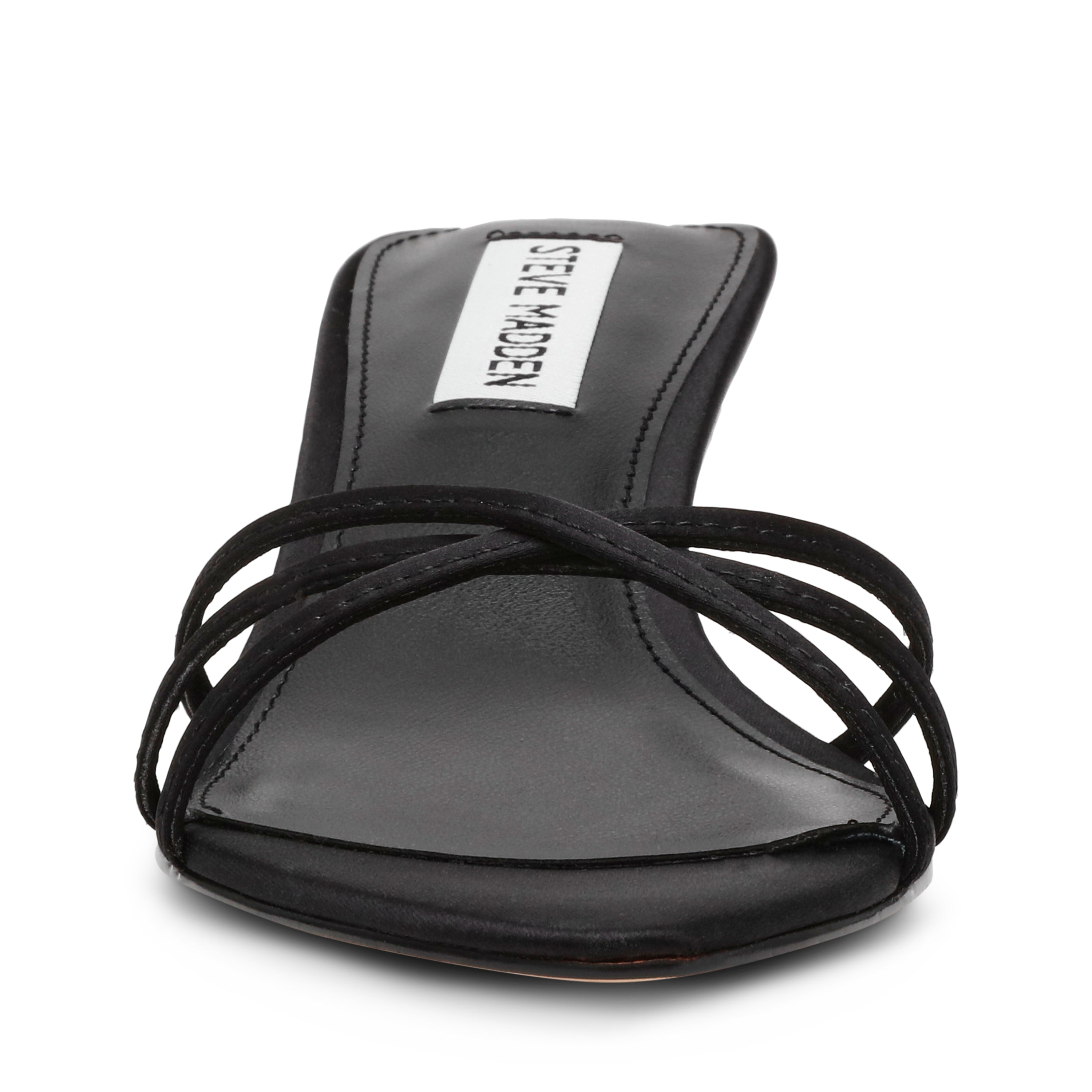 CANDELA BLACK SATIN HEELS - view 2