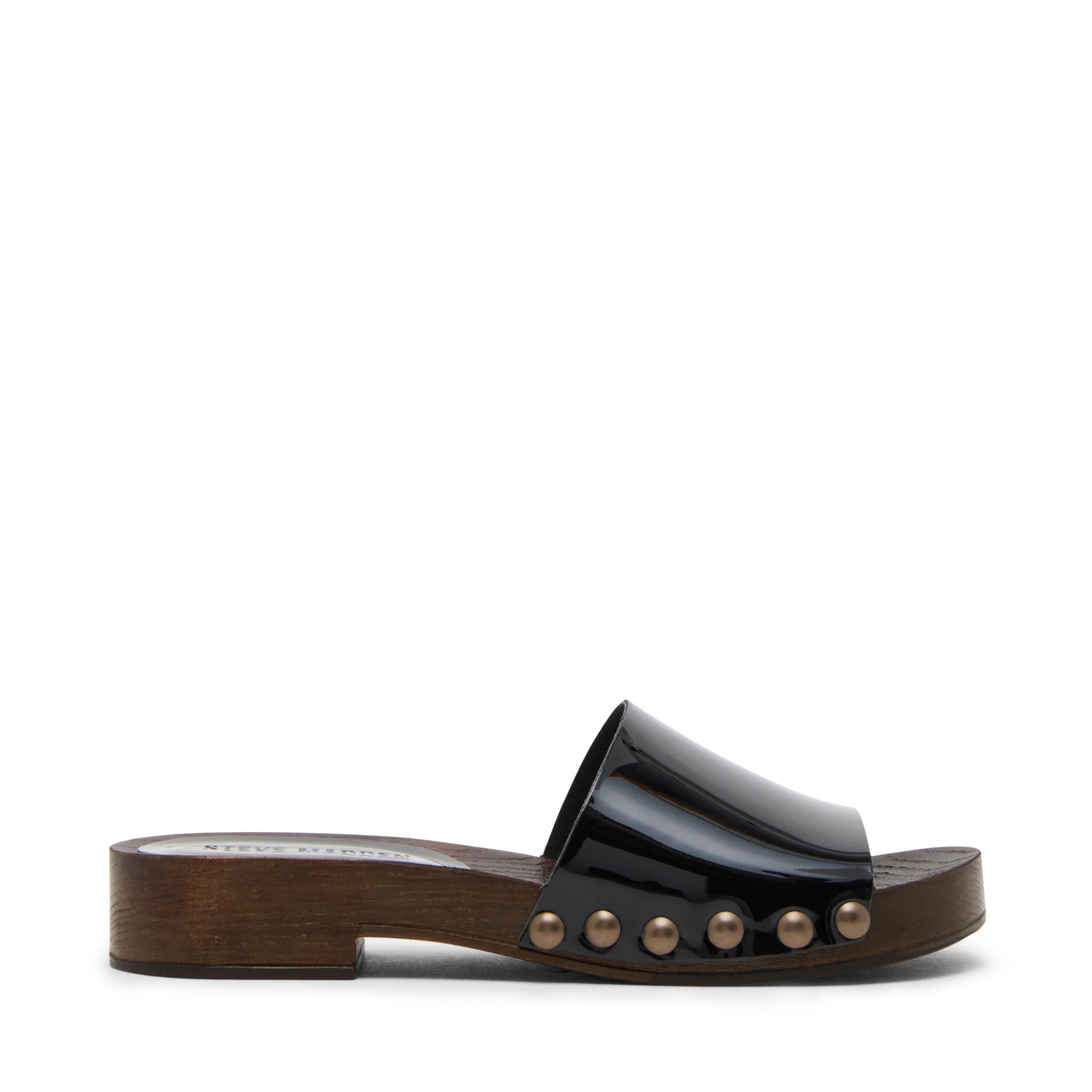 Cento Women's Black Patent Flat Sandals