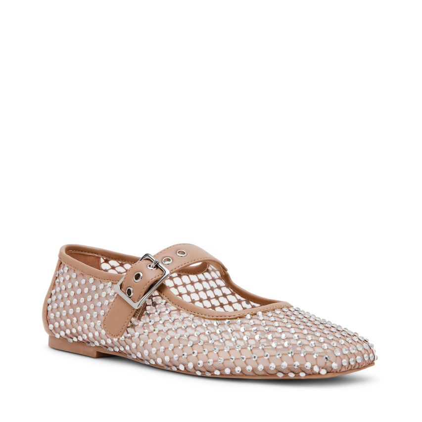 Marcela Women's Tan Mesh Ballerinas