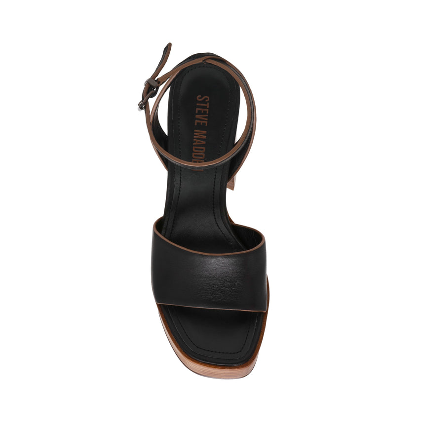 Floria Women's Black Leather Heels - view 4