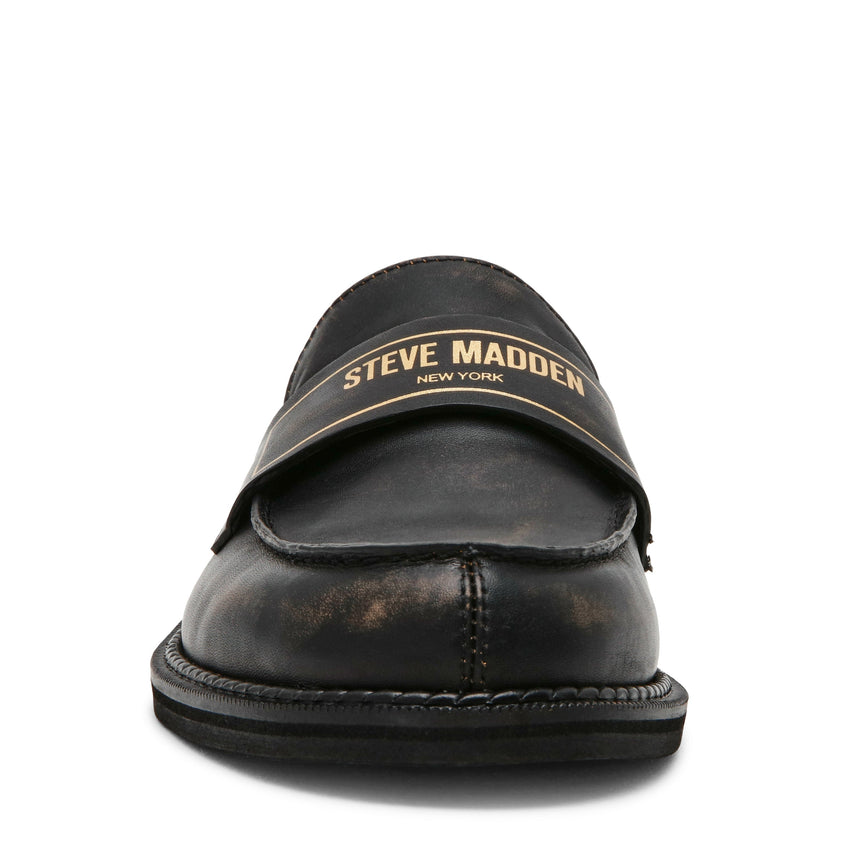 Moxxie Women's Black Leather Flat Sandals - view 5