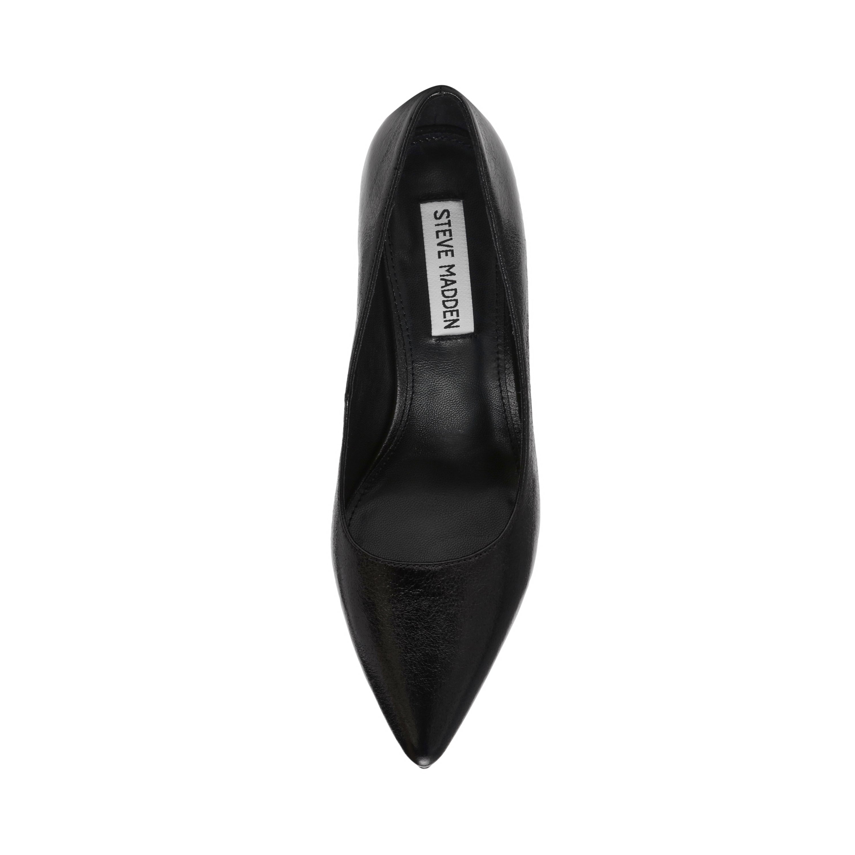 Secured Women's Black Leather Heels - view 4