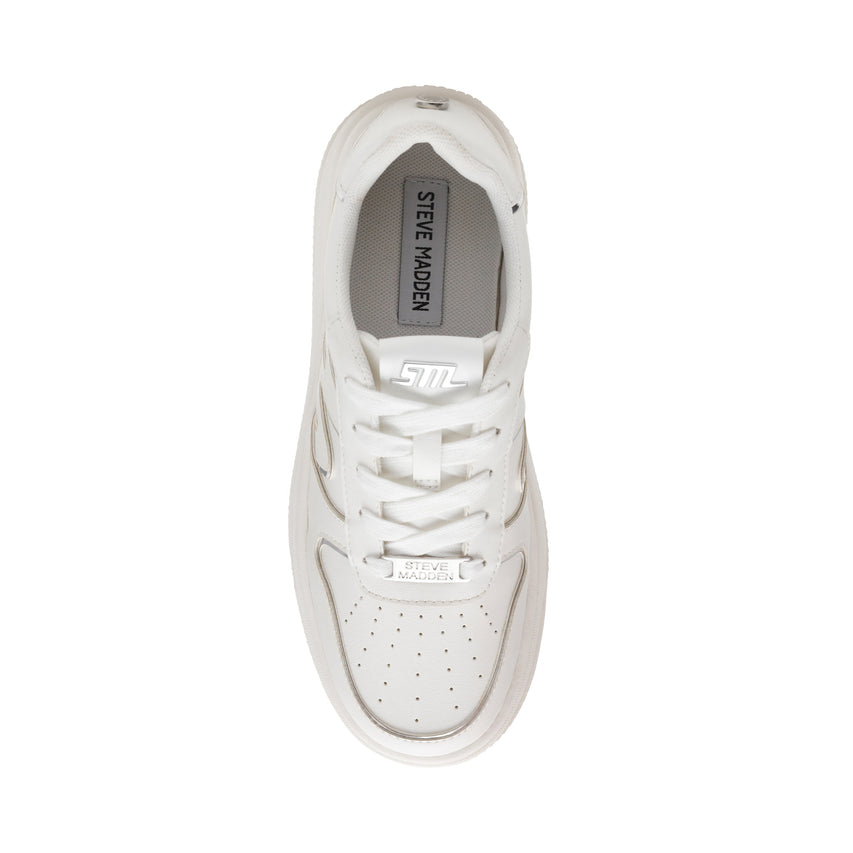 Dynamo Women's White/Silver Sneakers - view 4