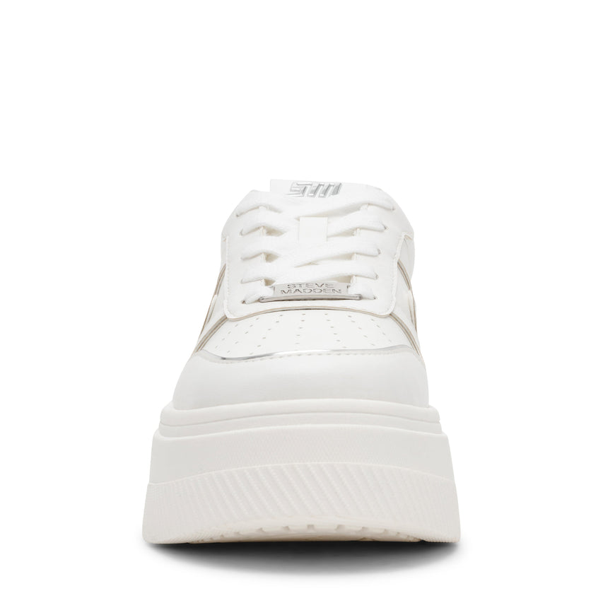 Dynamo Women's White/Silver Sneakers - view 2