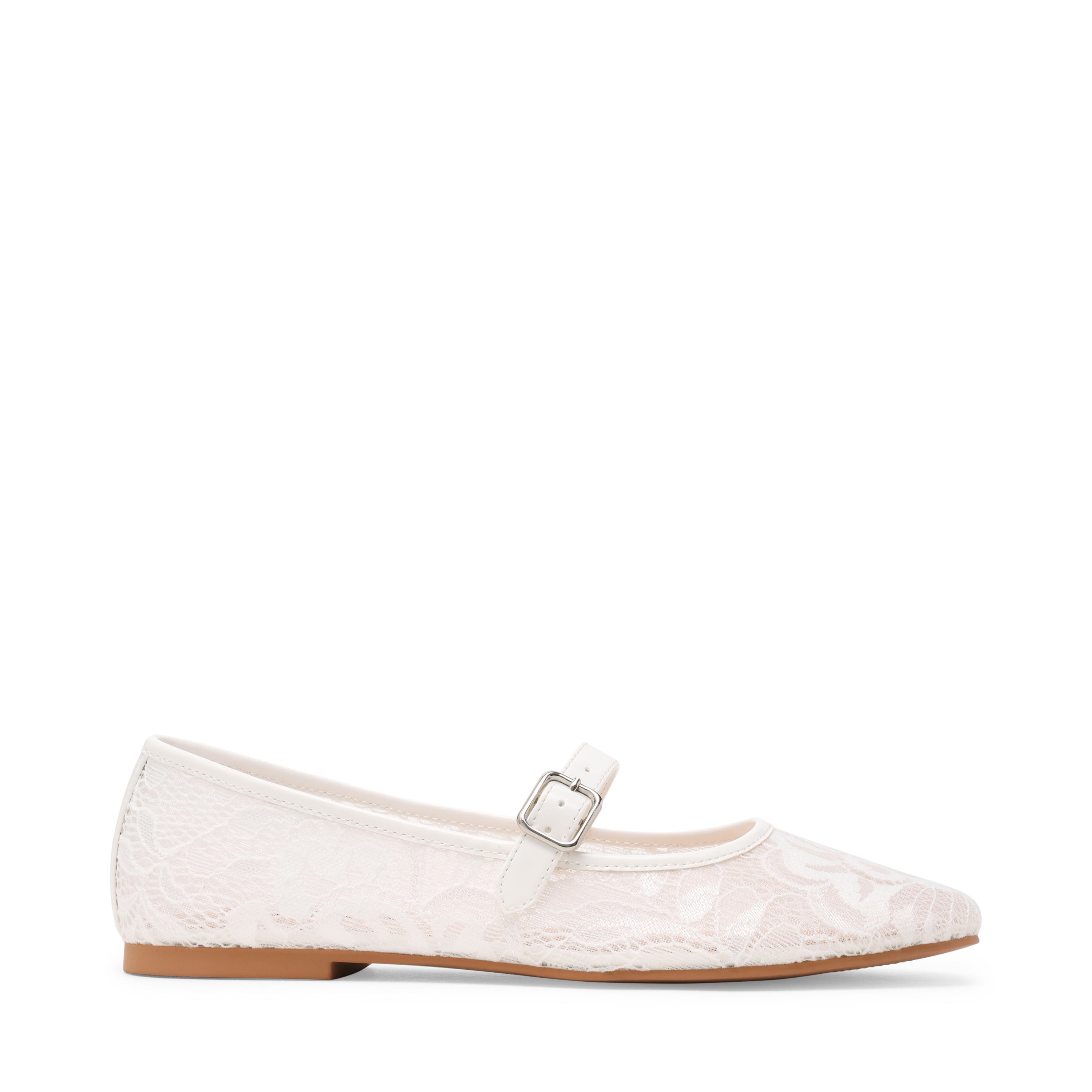 Wildflower-L Women's White Lace Ballerinas - view 3