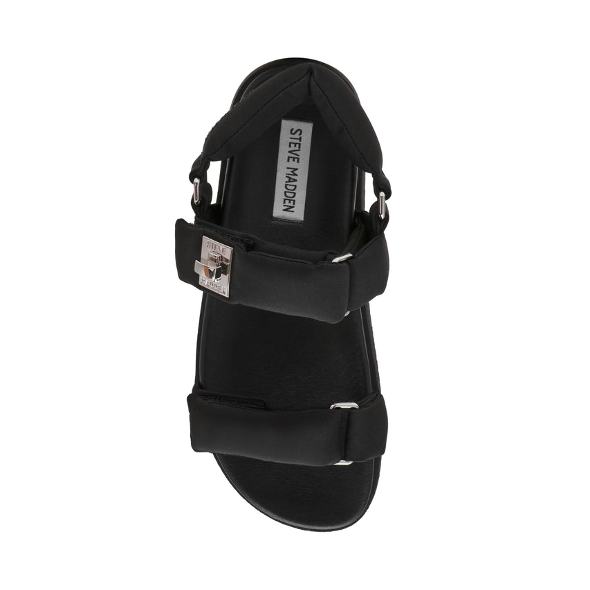 Monat Women's Black/Nylon Flat Sandals - view 3