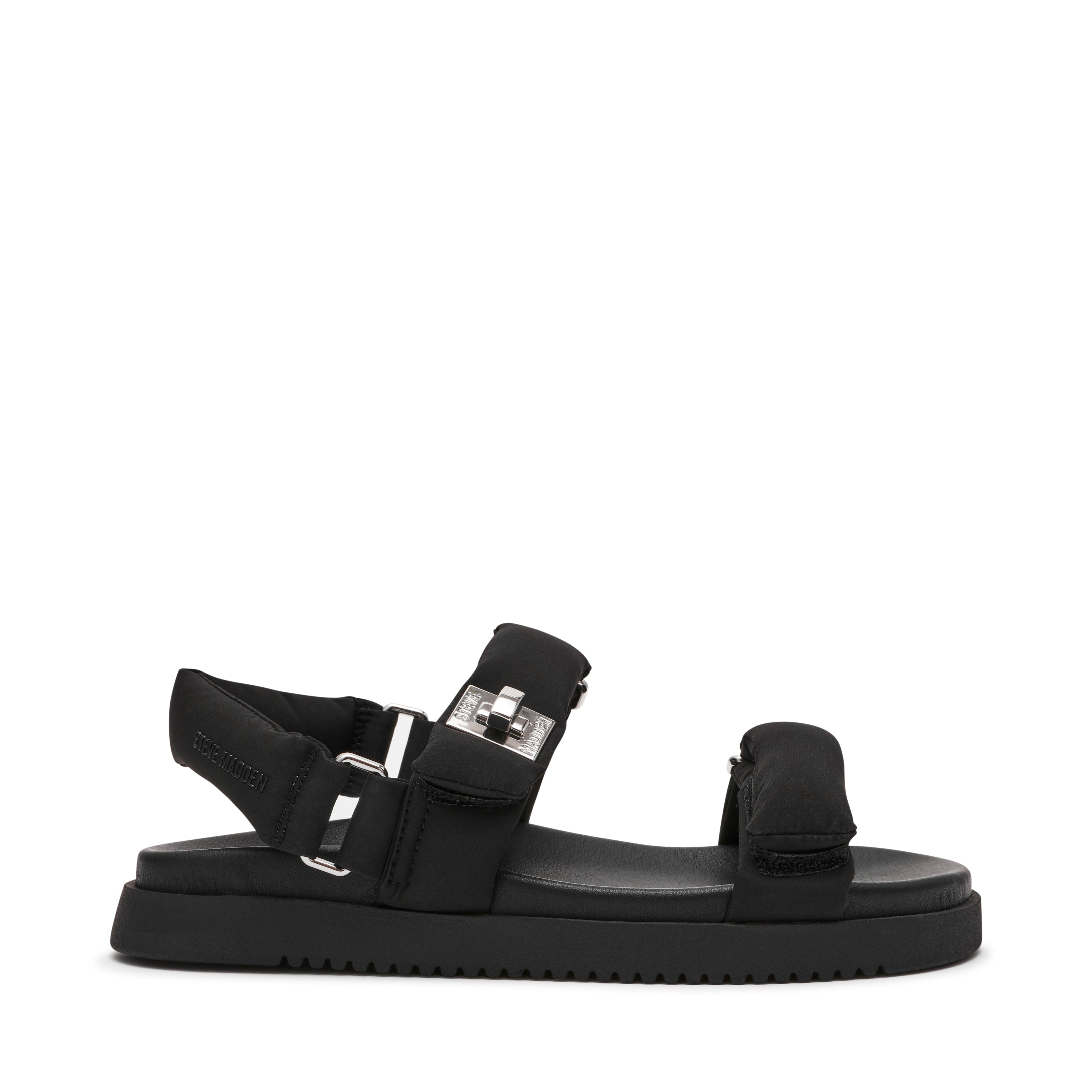 Monat Women's Black/Nylon Flat Sandals - view 6