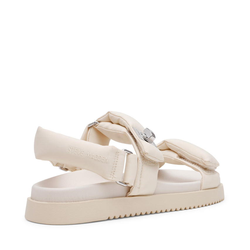 Monat Women's Bone Nylon Flat Sandals - view 2