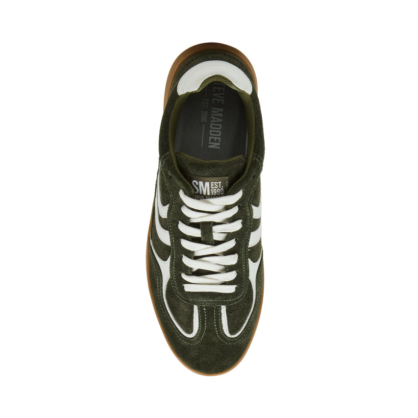 Carson Men's Olive Suede Sneakers - view 2