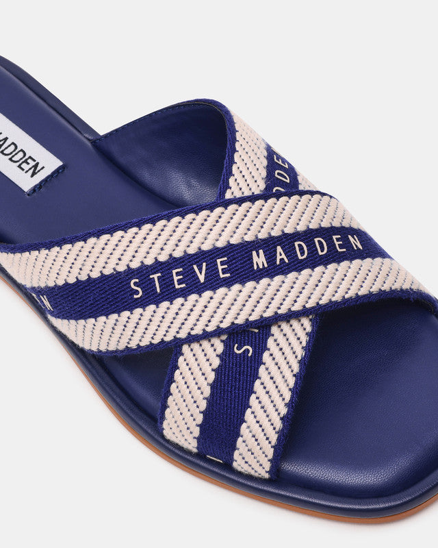 Arrows Navy Blue Women's Flat-Evening Sandals - view 2