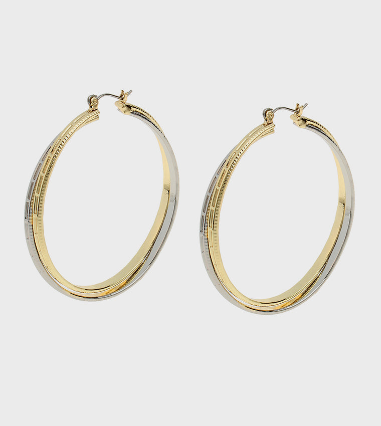 Double Crossed Hoop Women's Multi Earrings - view 4