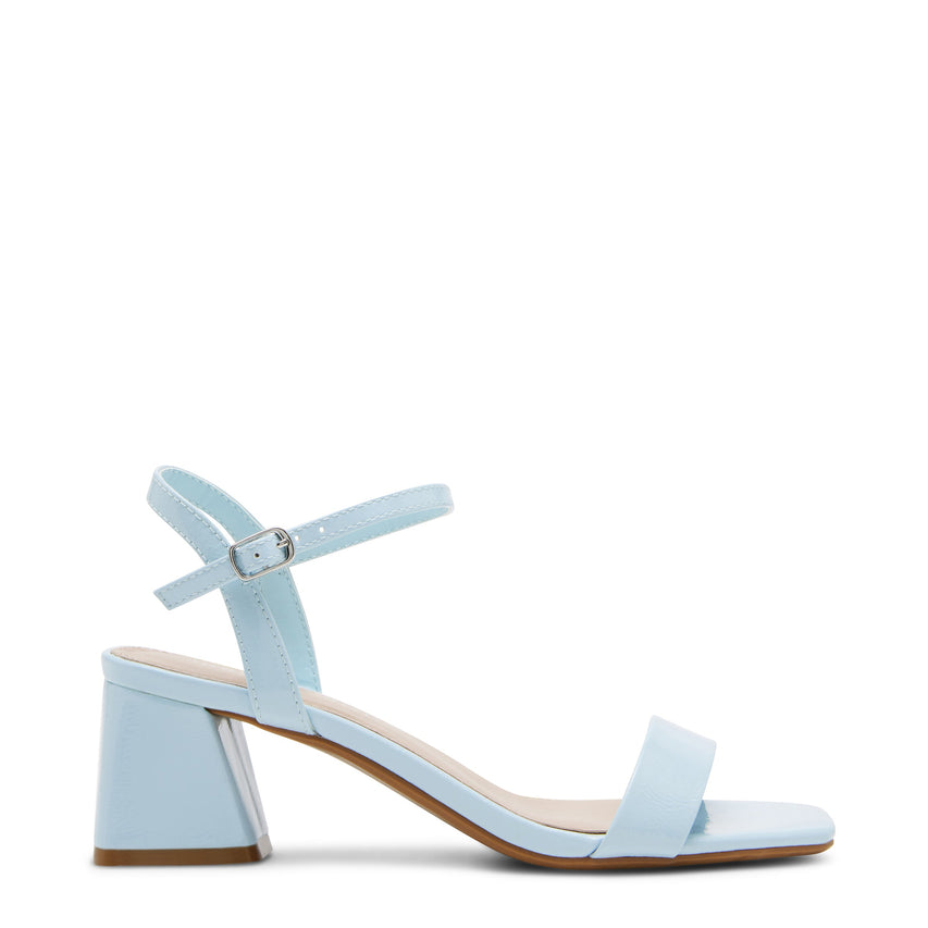 Birdiee Women's Light Blue Crinkle Patent Heels