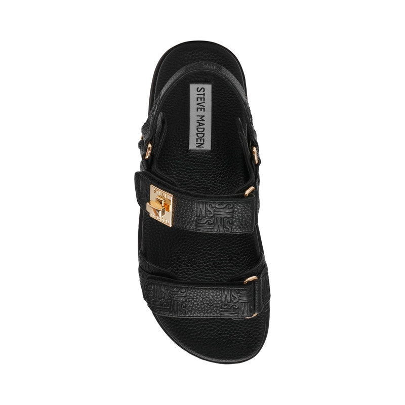 Mona Black Women's Flat Sandals - view 3