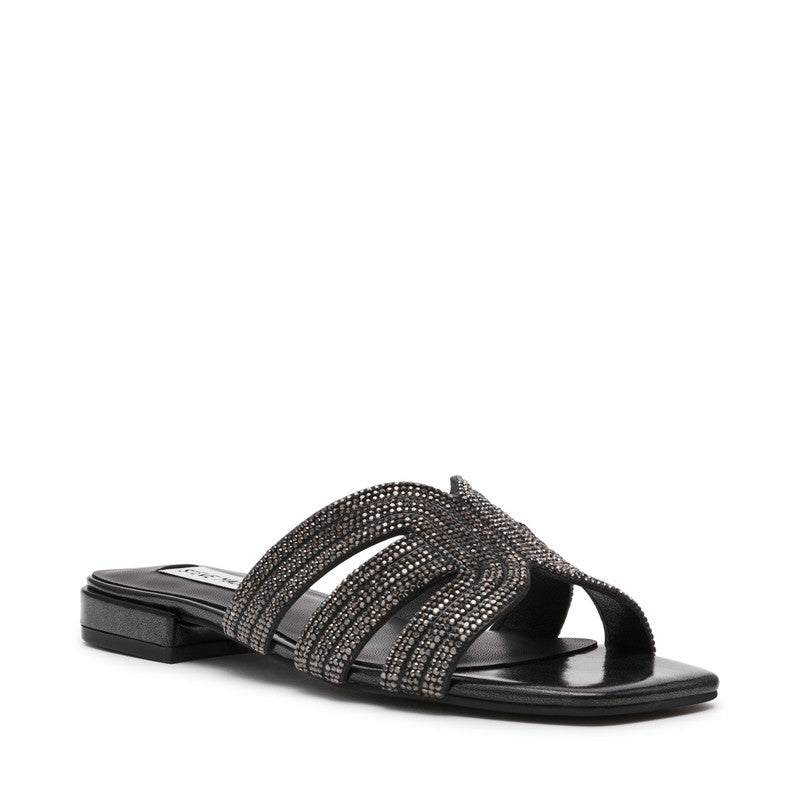 Sequel Black Women's Flat-Evening Sandals