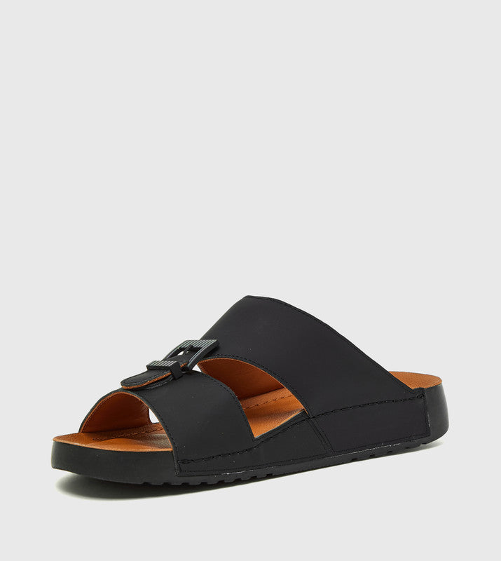 SNOL Black Men's Comfort Sandals - view 2