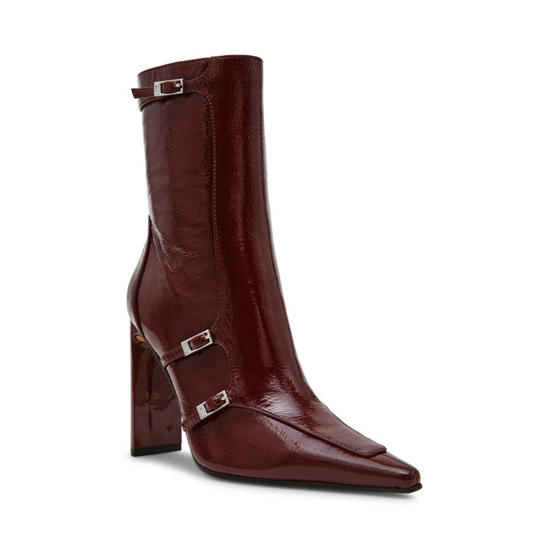 Fastened Women's Red Mid-Calf Boots