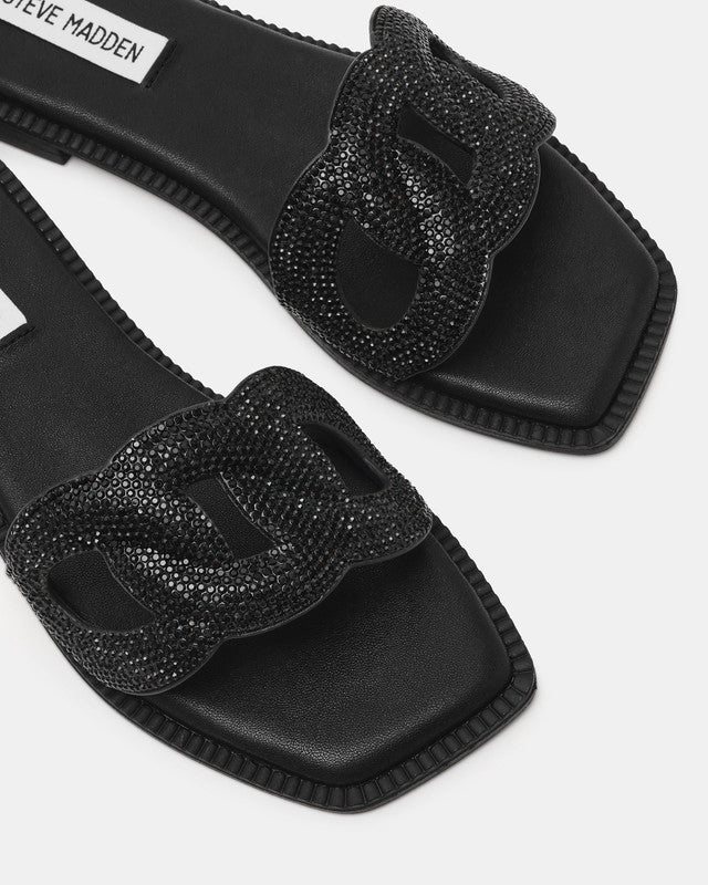 Stash-R Black Women's Flat-Evening Sandals - view 3