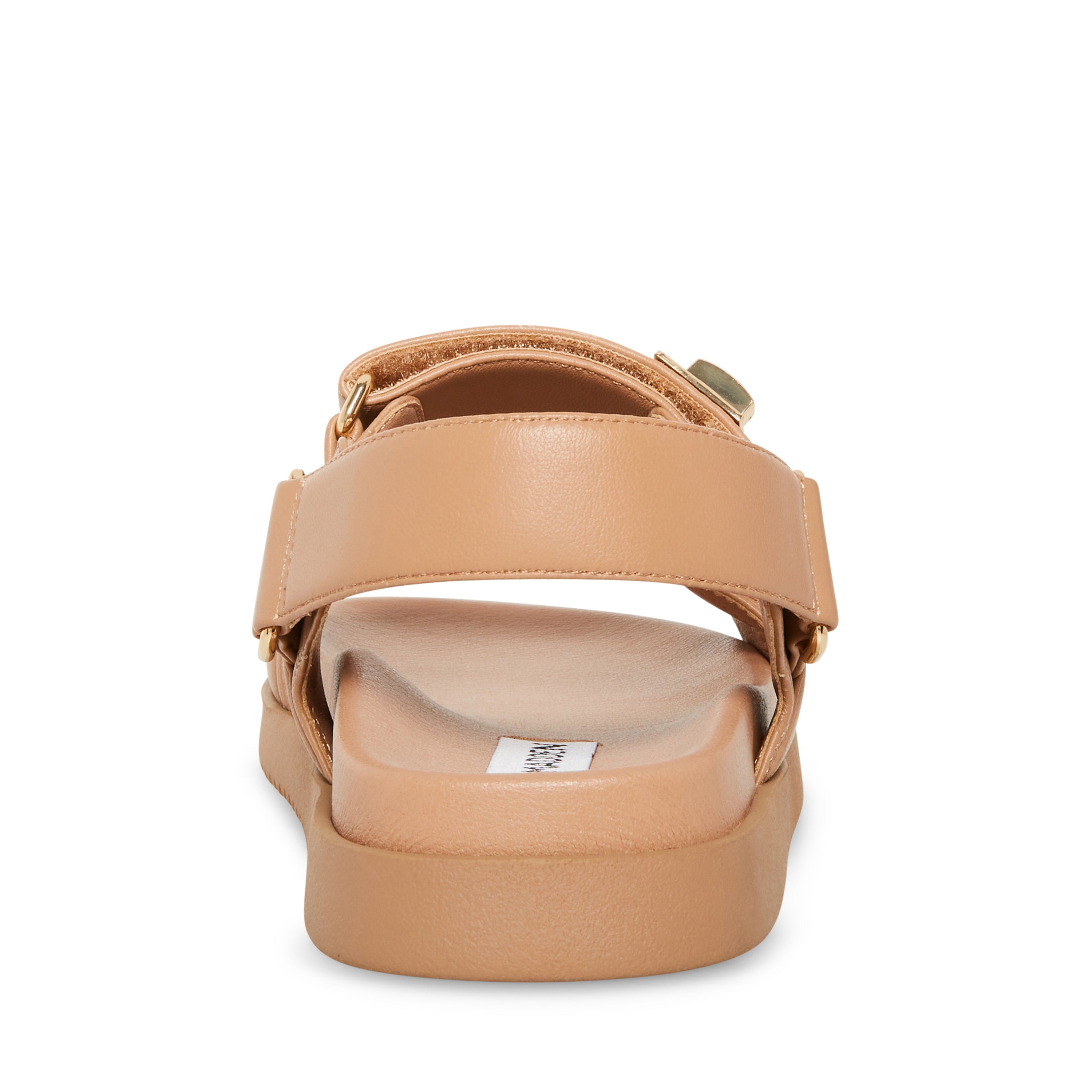 MONA TAN LEATHER FLAT SANDALS - view 4