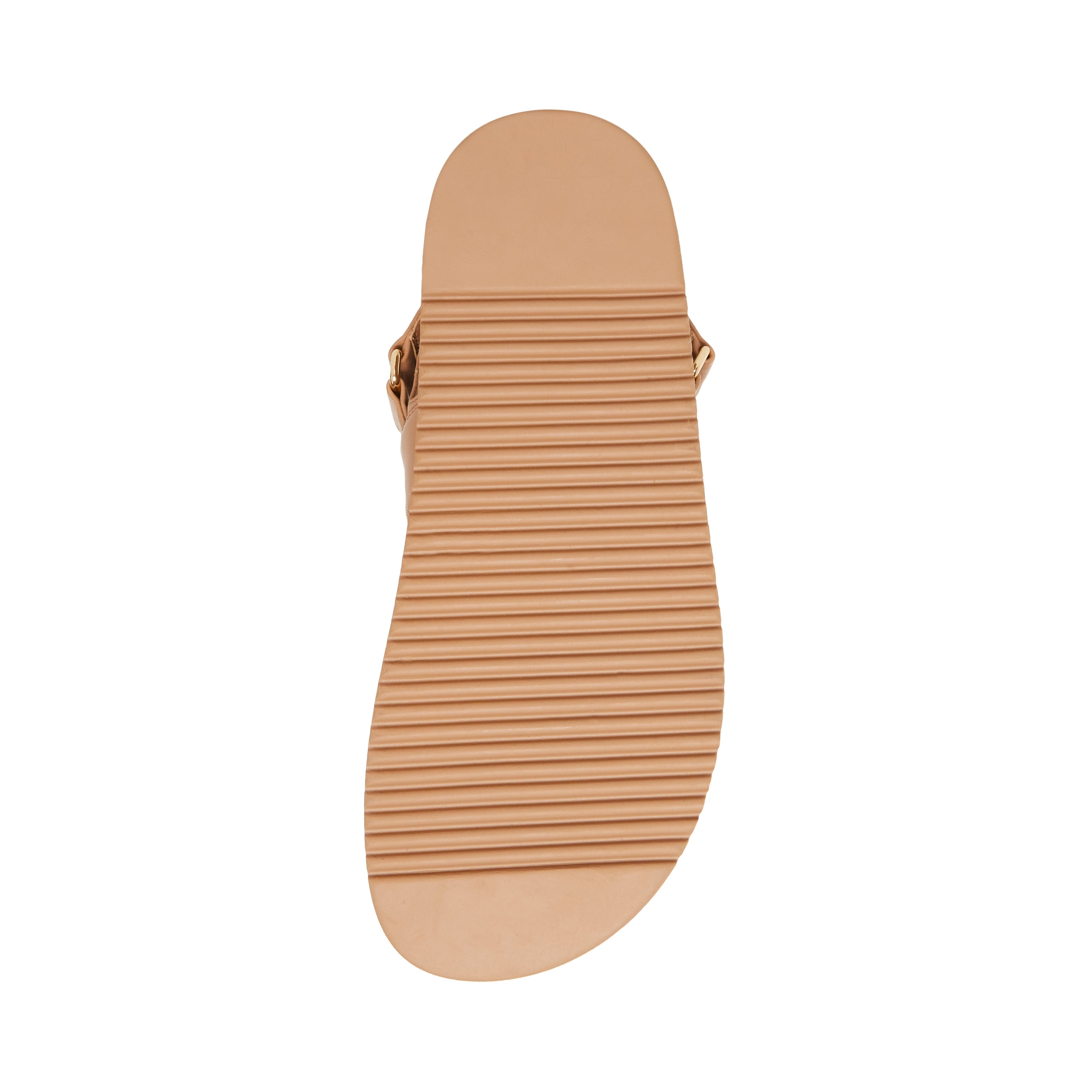 MONA TAN LEATHER FLAT SANDALS - view 6
