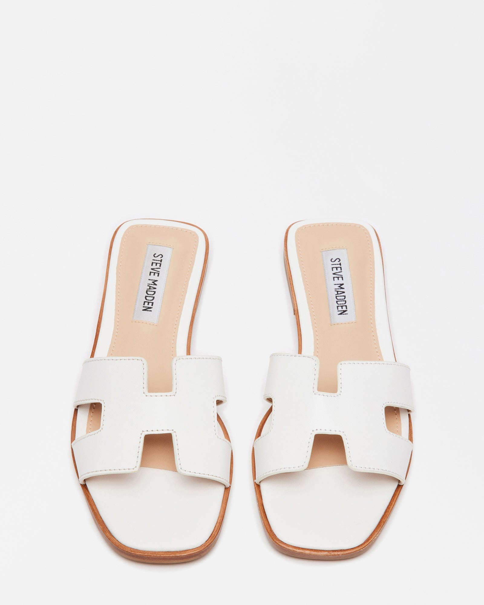 Hadyn Women's White Leather Flat Sandals - view 5