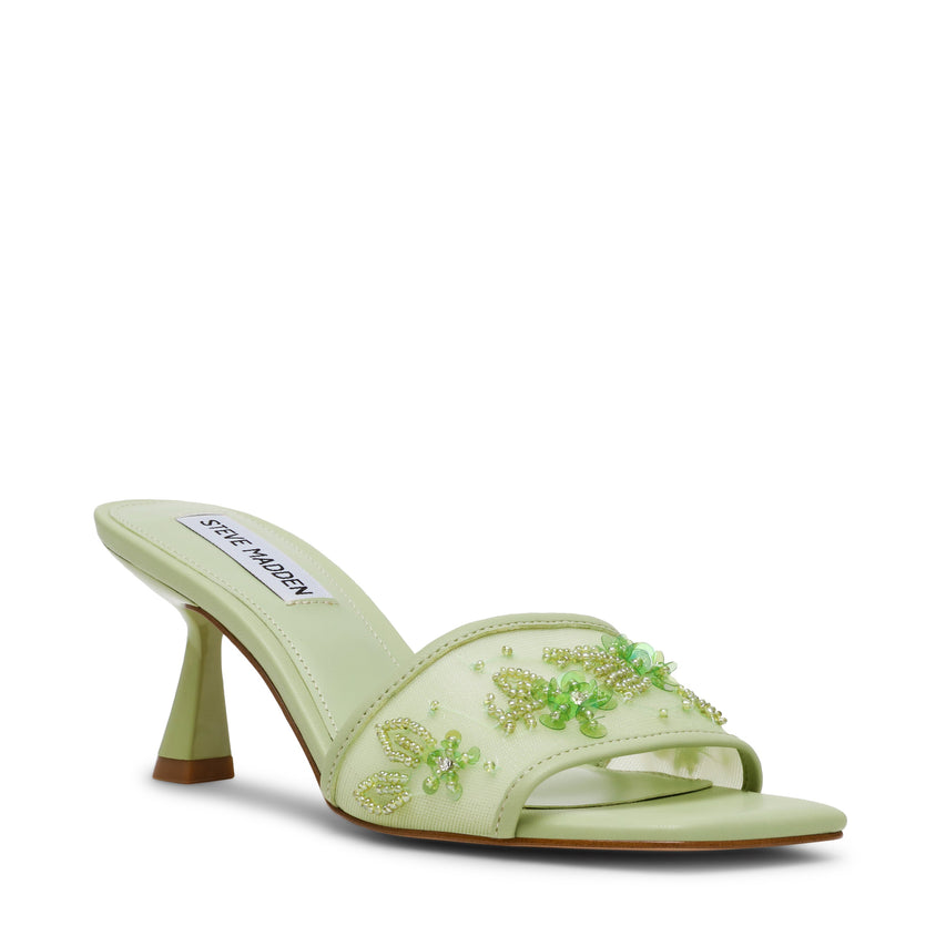 IN-BLOOM LIME MESH HEELS - view 2