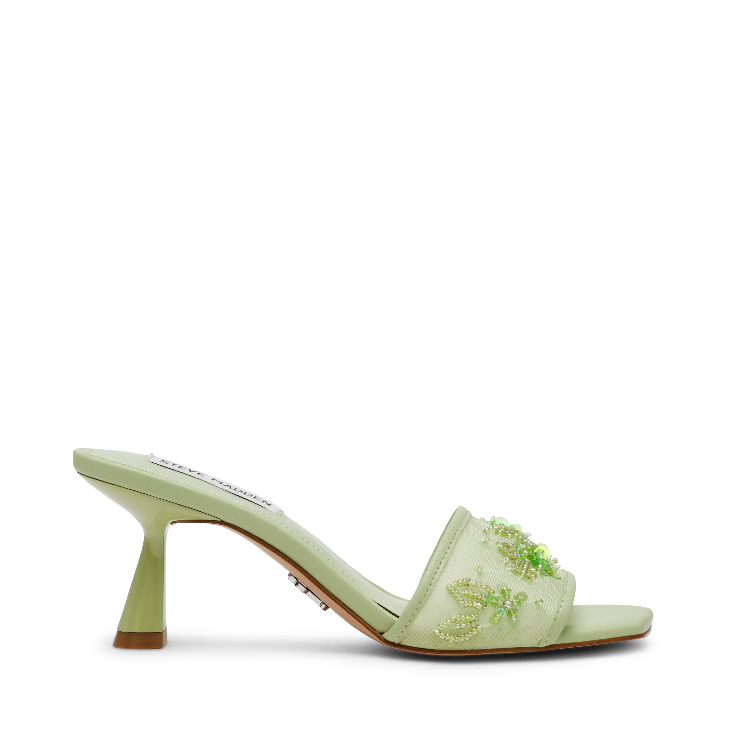 IN-BLOOM LIME MESH HEELS